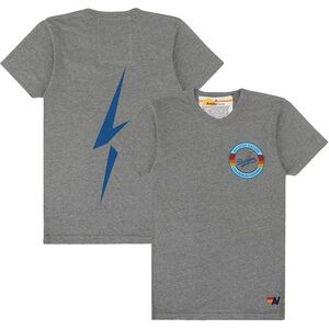 Los Angeles Dodgers Aviator Nation x MLB Heather Gray Bolt T-Shirt (unisex)